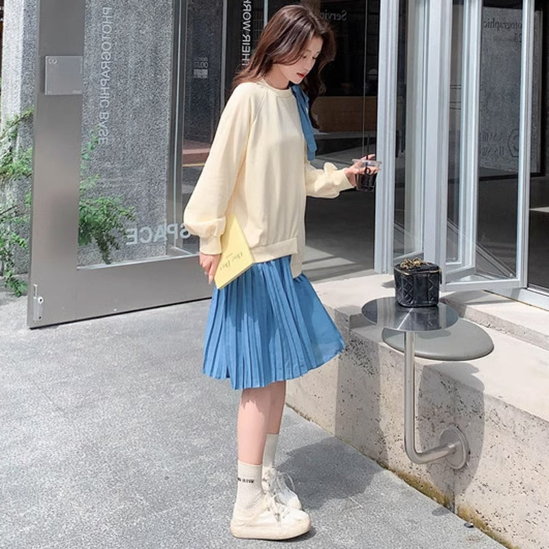 アシンメトリーショルダーリボンワンピース