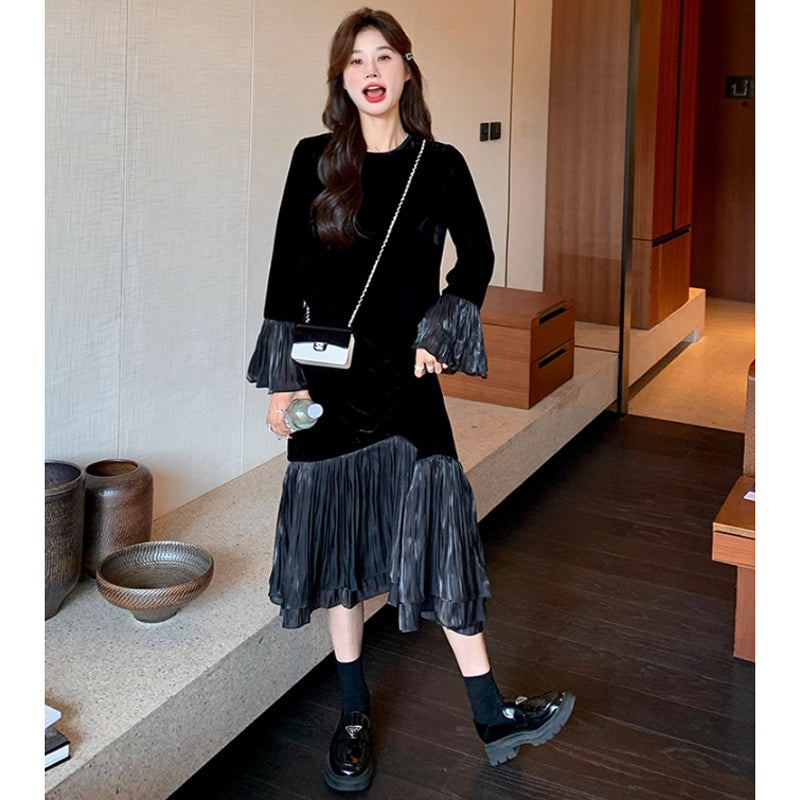 フィッシュテールブラックワンピース