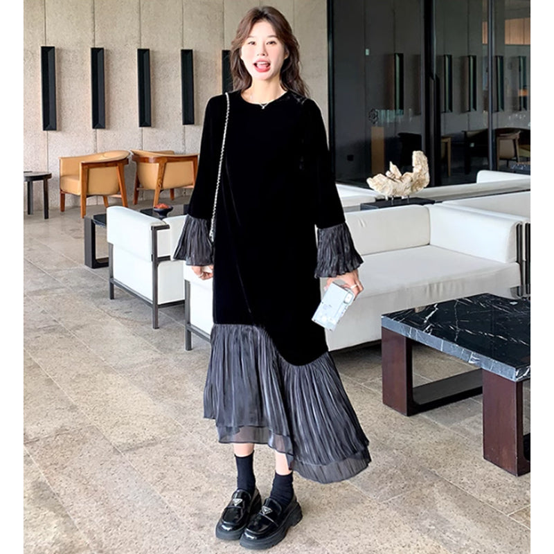 フィッシュテールブラックワンピース