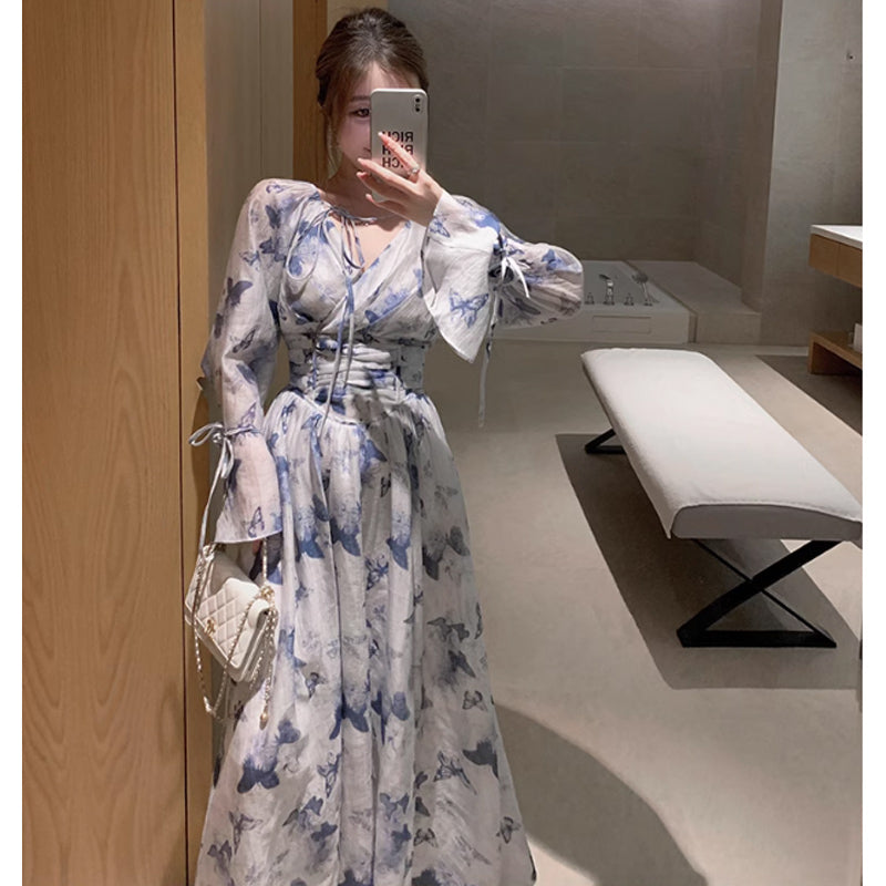 カシュクールフレアワンピース