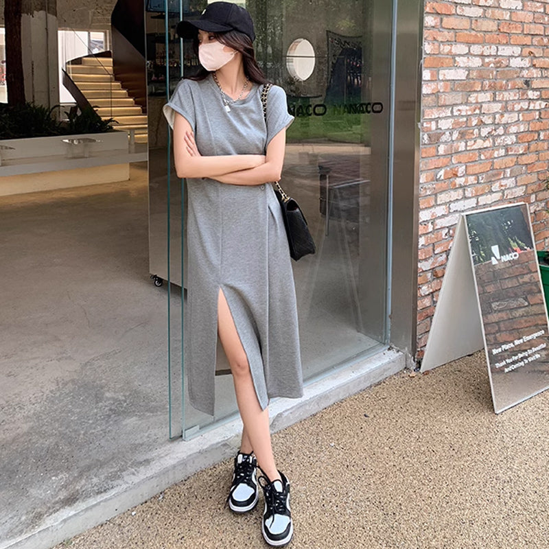 サイドタックTシャツワンピース