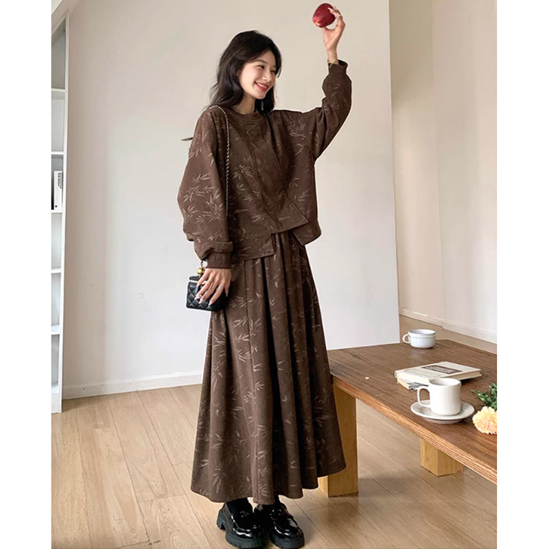 ブラウンコーデュロイセットアップ