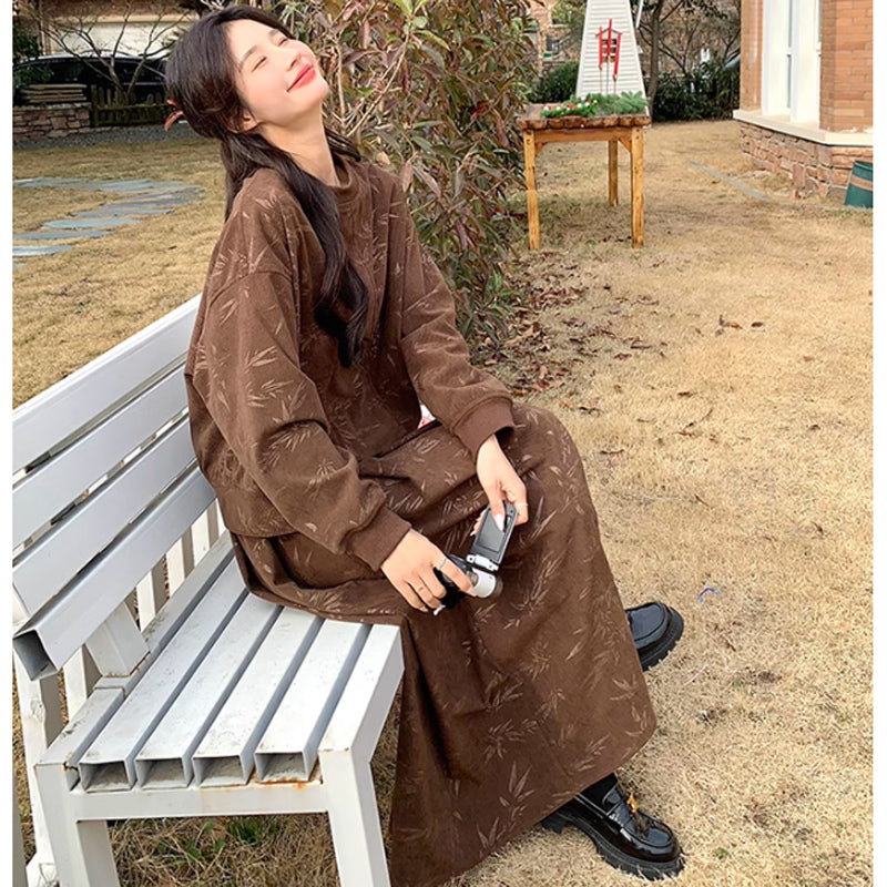 ブラウンコーデュロイセットアップ