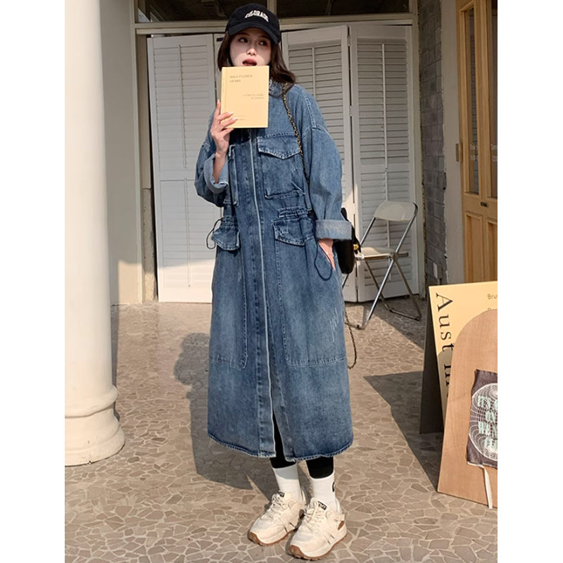 リメイク風デニムロングコート