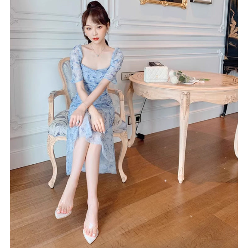 ライトブルーマーメイドワンピース