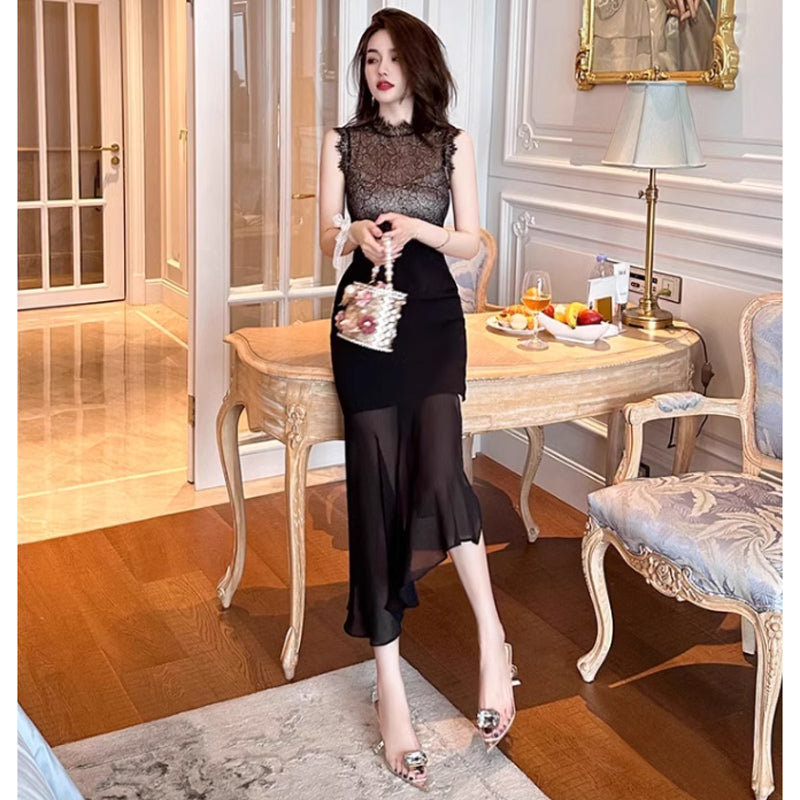 シアーブラックワンピース