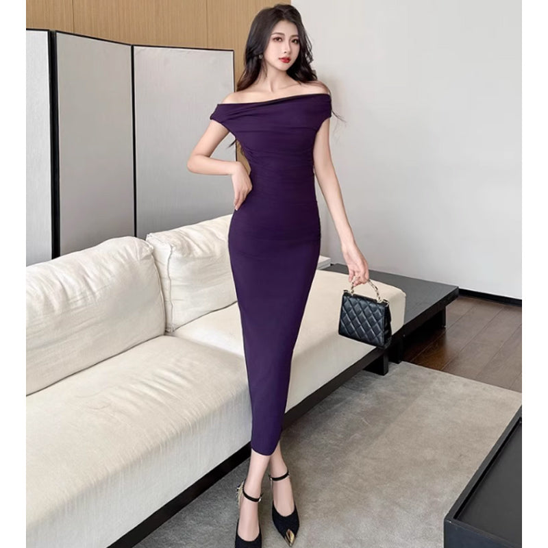 オフショルダータイトワンピース