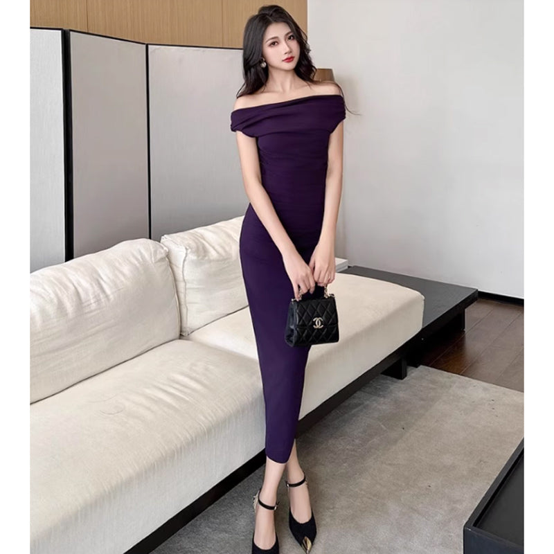 オフショルダータイトワンピース