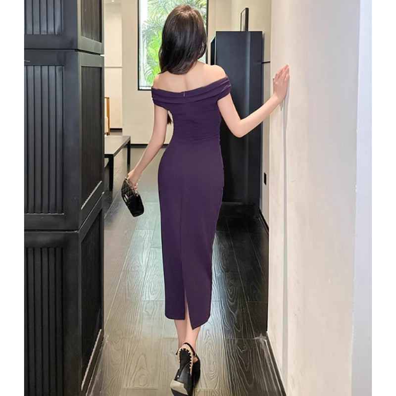 オフショルダータイトワンピース