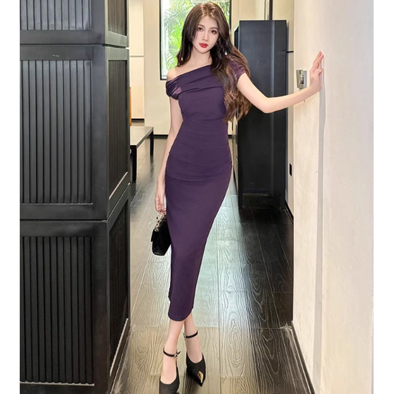 オフショルダータイトワンピース