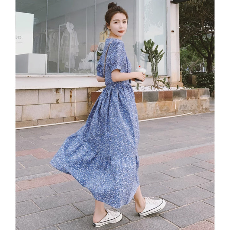 スクエアネックAラインワンピース