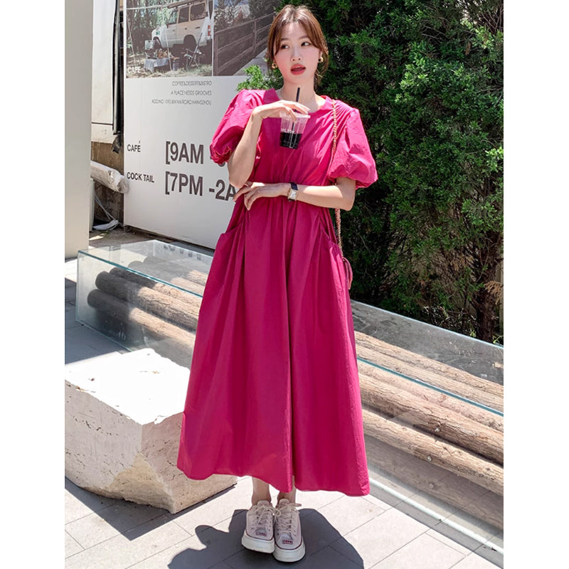 バックウエストカットワンピース