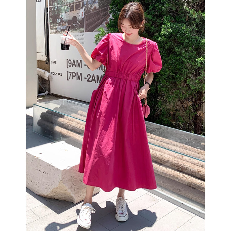 バックウエストカットワンピース