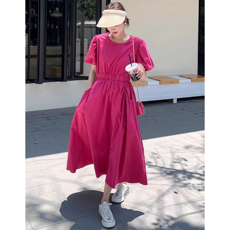 バックウエストカットワンピース