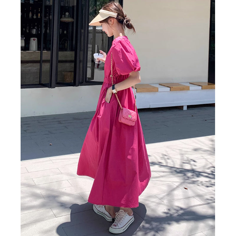 バックウエストカットワンピース