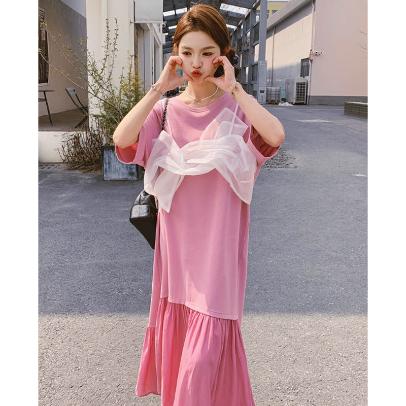 チュールビスチェワンピース