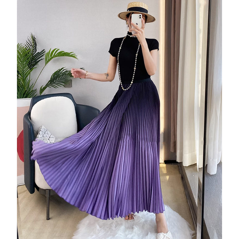 グラデーションプリーツスカート(6colors)