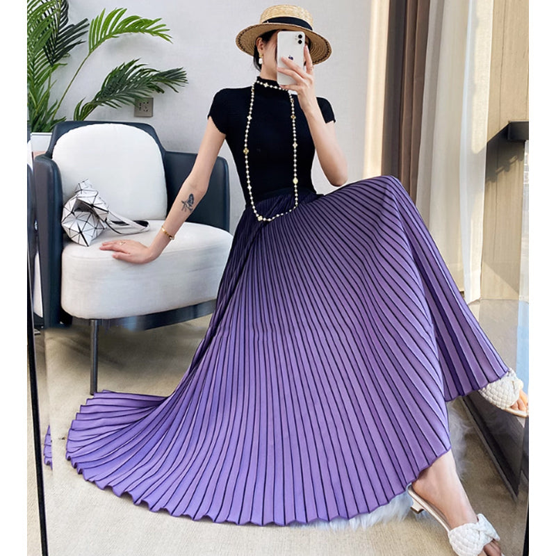 グラデーションプリーツスカート(6colors)