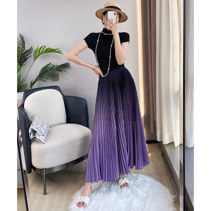 グラデーションプリーツスカート(6colors)