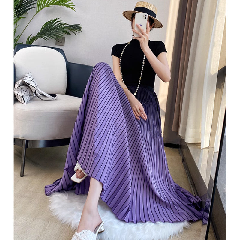 グラデーションプリーツスカート(6colors)