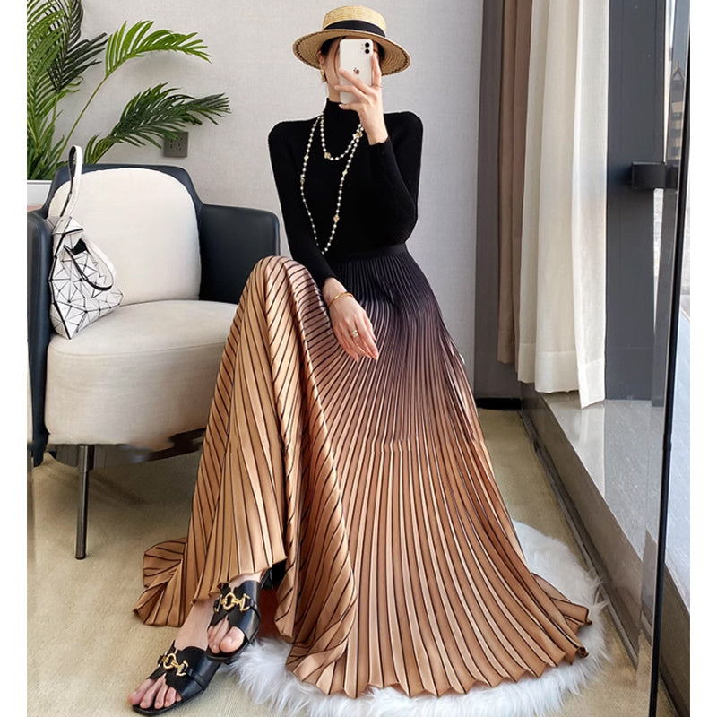 グラデーションプリーツスカート(6colors)