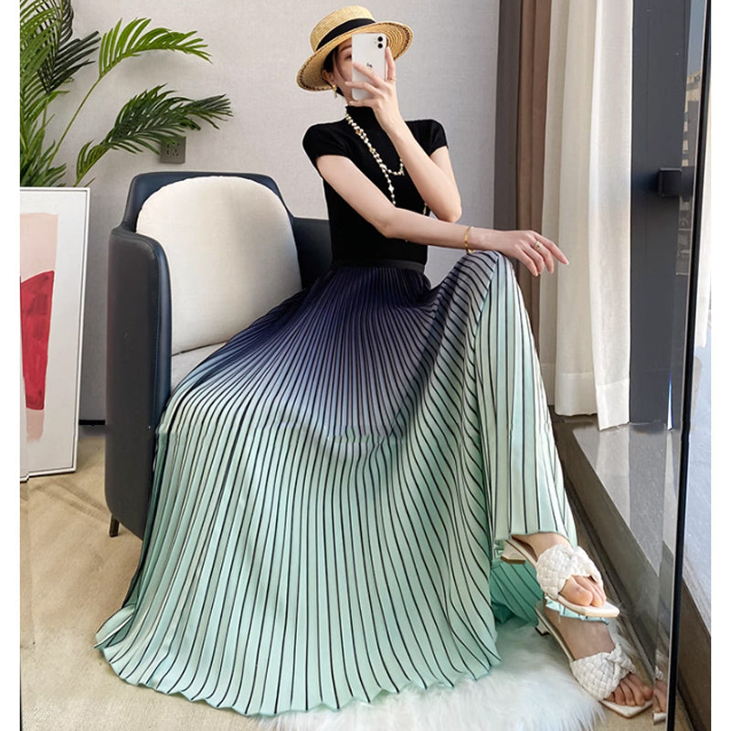 グラデーションプリーツスカート(6colors)