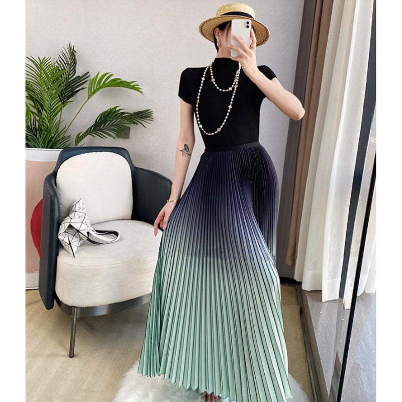 グラデーションプリーツスカート(6colors)