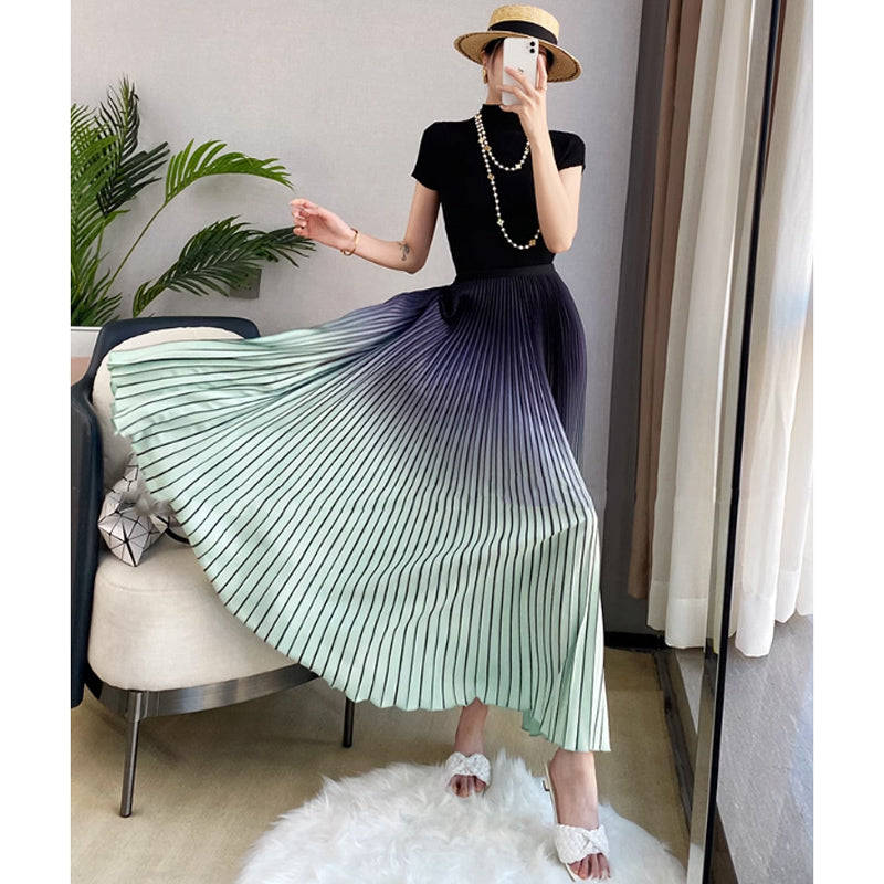 グラデーションプリーツスカート(6colors)