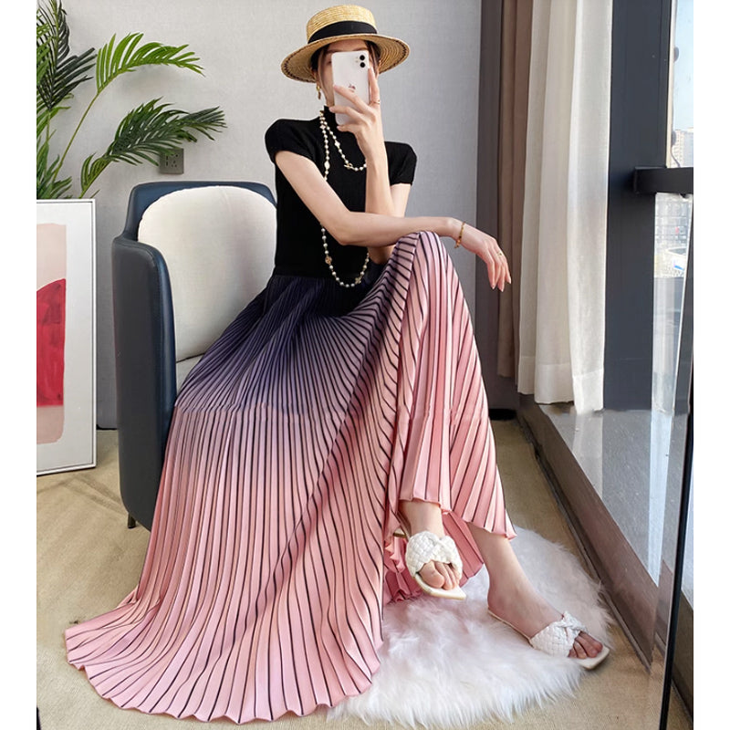 グラデーションプリーツスカート(6colors)