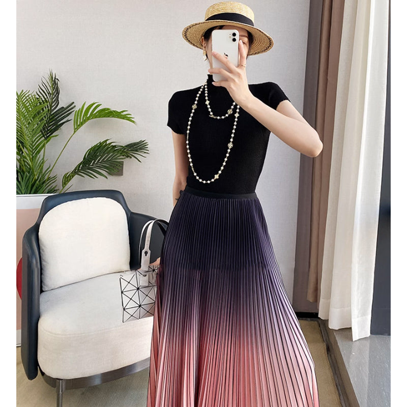 グラデーションプリーツスカート(6colors)