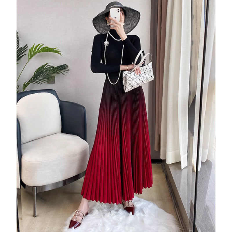 グラデーションプリーツスカート(6colors)