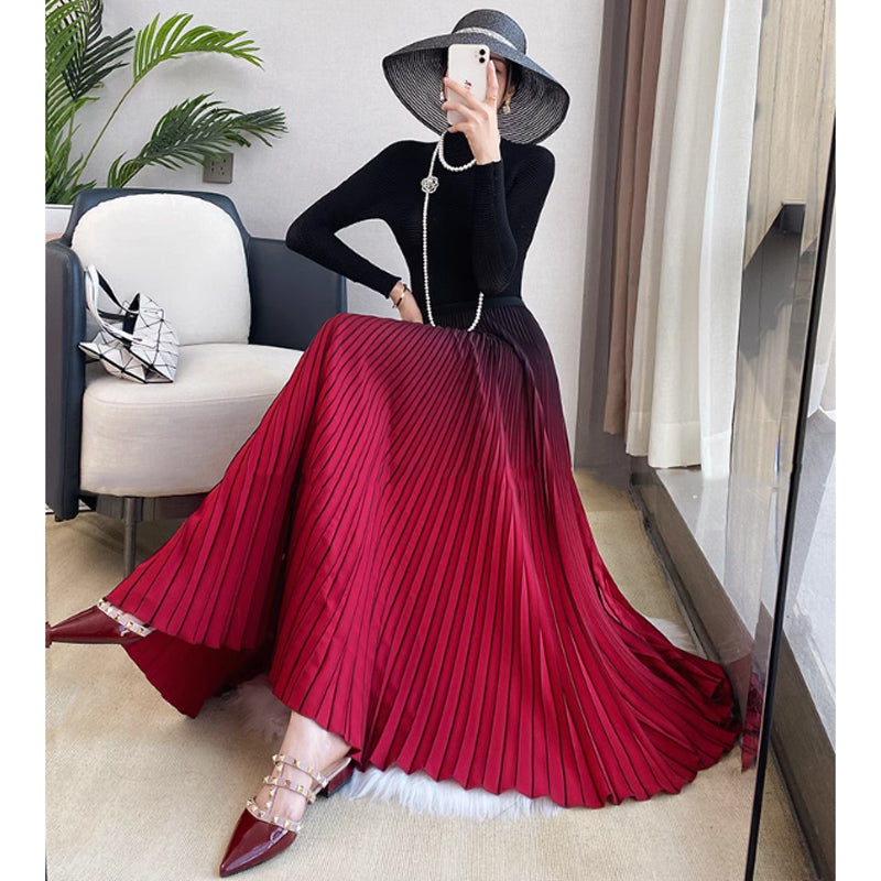 グラデーションプリーツスカート(6colors)