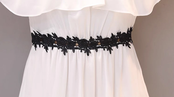 オフショルダーフレアスリーブワンピース