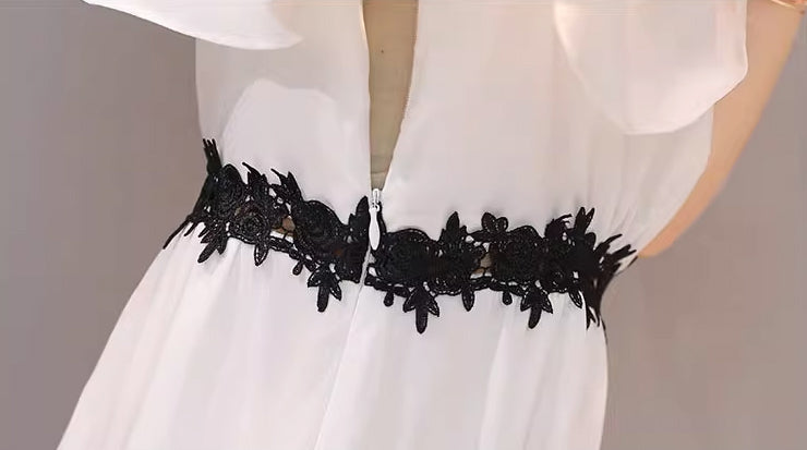 オフショルダーフレアスリーブワンピース