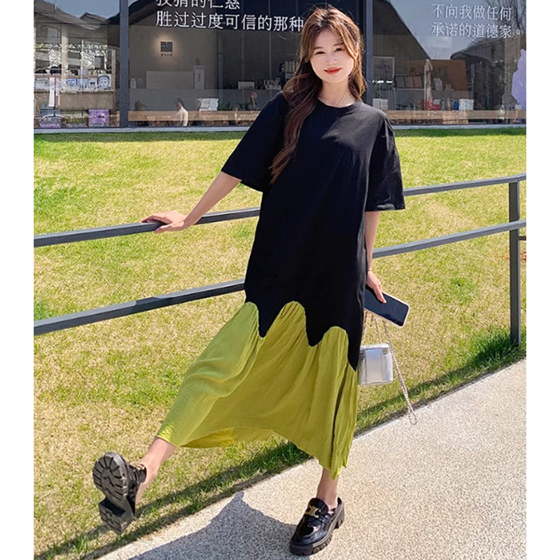ウエーブ切り替えワンピース