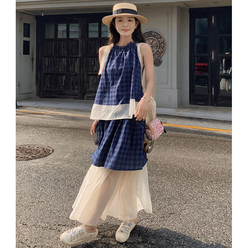 レイヤードチェックセットアップ