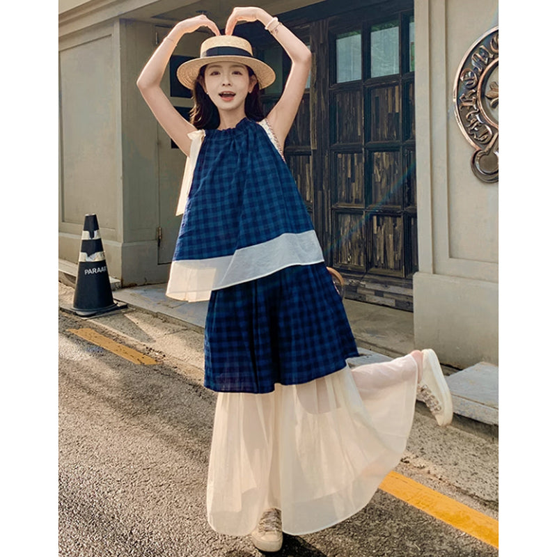 レイヤードチェックセットアップ