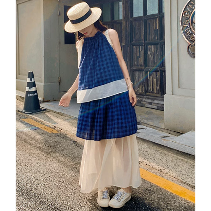 レイヤードチェックセットアップ