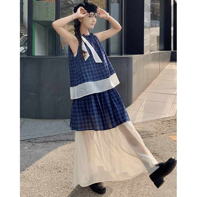 レイヤードチェックセットアップ