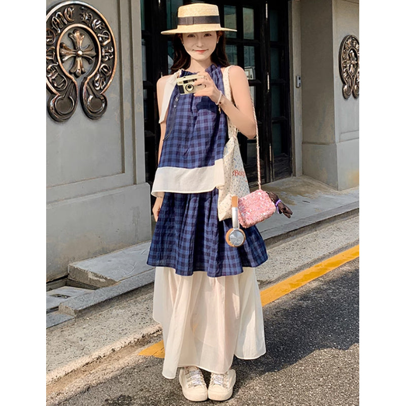 レイヤードチェックセットアップ