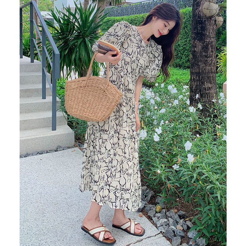 モノトーンラビットワンピース