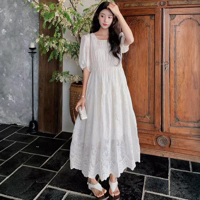 ホワイトレースワンピース