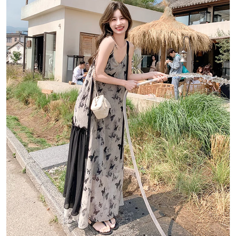 バタフライキャミソールワンピース