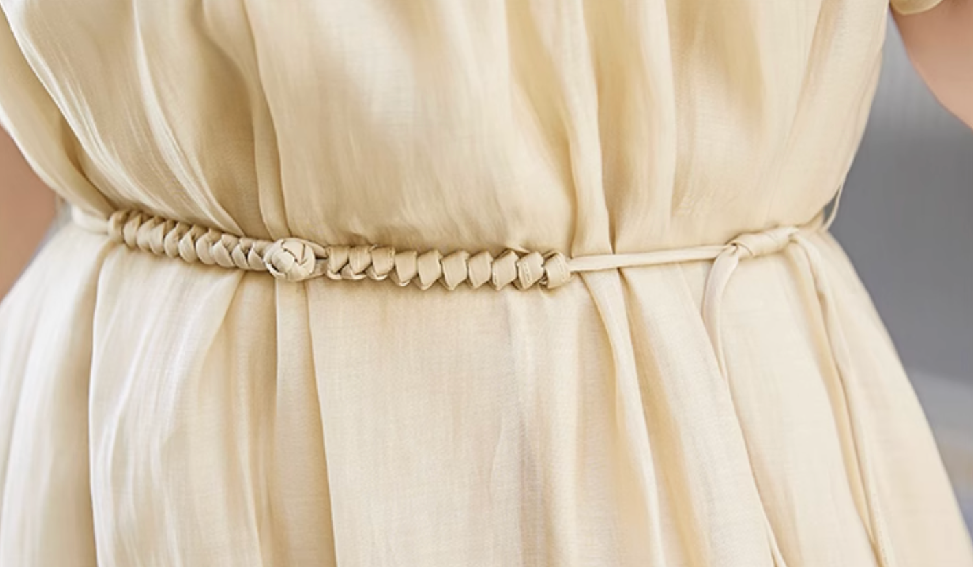 ウエストリボンギャザーワンピース(2colors)