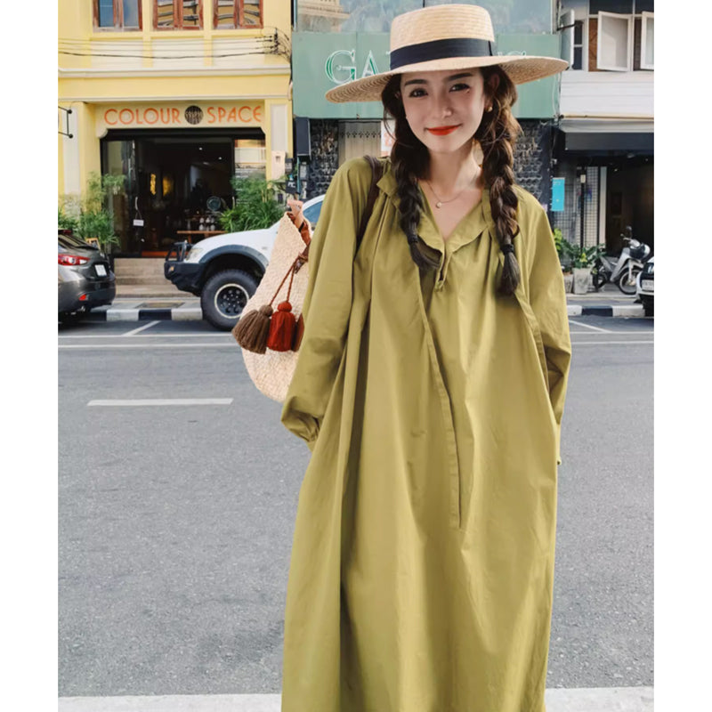 スキッパーボリュームワンピース