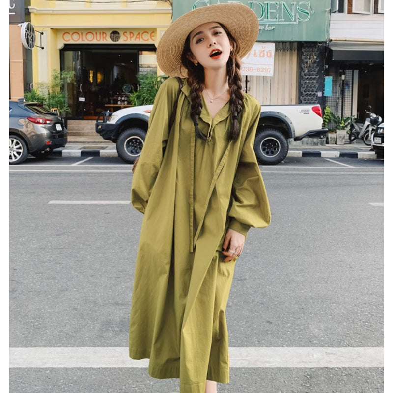 スキッパーボリュームワンピース