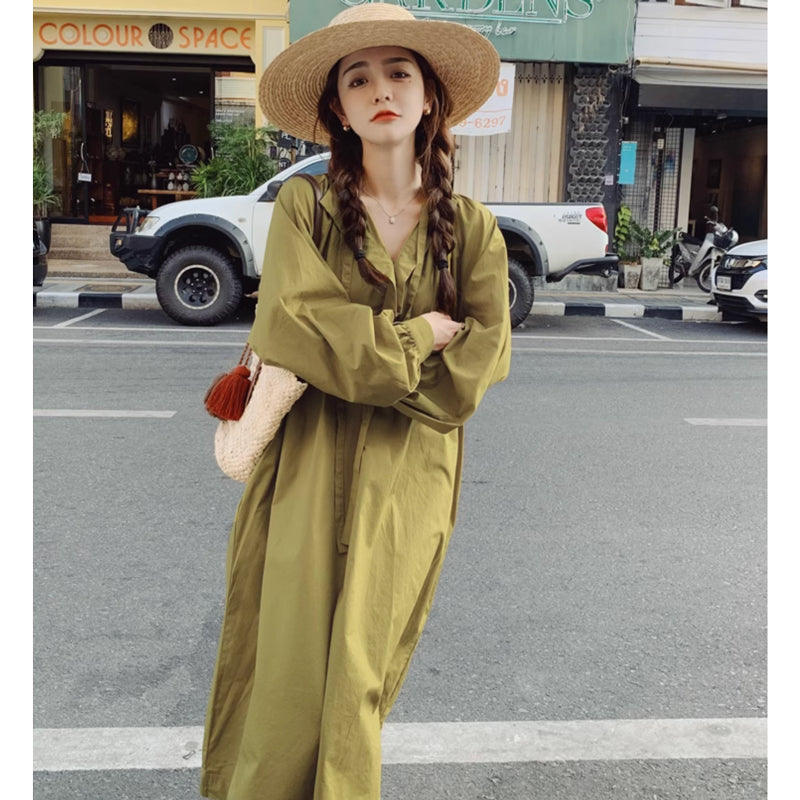 スキッパーボリュームワンピース