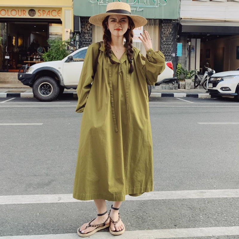 スキッパーボリュームワンピース