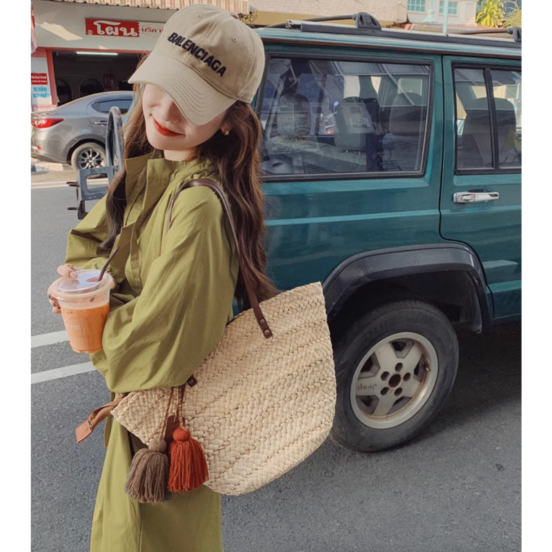 スキッパーボリュームワンピース