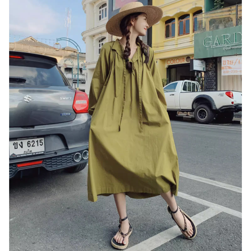 スキッパーボリュームワンピース